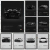 Черный L-Lamborghini Aventador SVJ VENENO постер HD арт липкая стена водонепроницаемый дом гостиная спальня бар эстетическое украшение