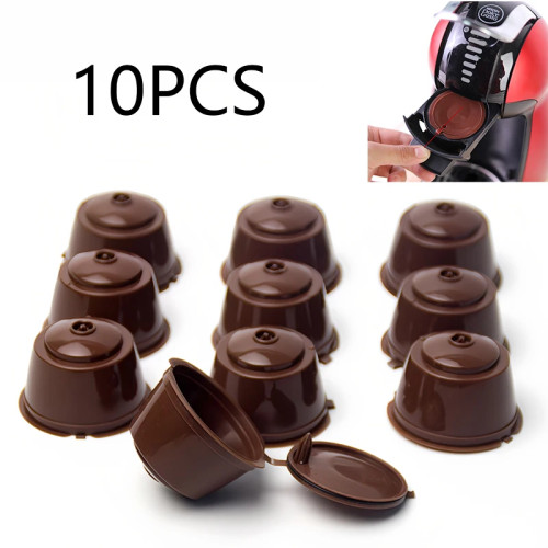 10 шт. многоразовые капсулы для Nescafe DOLCE GUSTO, кофейные капсулы, многоразовый фильтр с ложкой, кистью, кофейные капсулы, высокое качество
