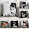 Классическая наволочка A-Audrey H-Hepburn, декоративная домашняя наволочка с двусторонним принтом, плюшевые квадратные наволочки, декор для подушек