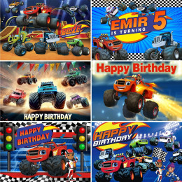 Halo Blaze and the Monster Machines Декор для дня рождения Фон для фото на день рождения для мальчиков Декор для вечеринки Баннер Фон