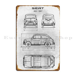 Металлический плакат No220 Seat 600 1957, гаражные плакаты, бар, индивидуальный знак на заказ жестяной знак, плакат