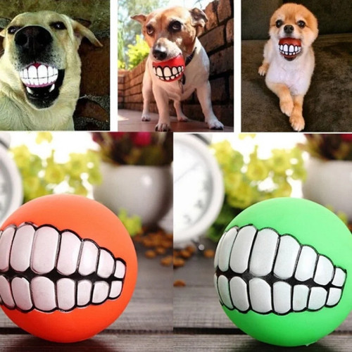Pet Dog Puppy Ball Зубы Силиконовые жевательные игрушки Звук Новинка играют Забавные игрушки Аксессуары для собак Игрушки для больших собак Игрушки