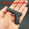 1:3 Glock G17 брелок из полусплава, модель пистолета, подарочная подвеска, орнамент, игрушка с пулей, съемный корпус, съемный пистолет
