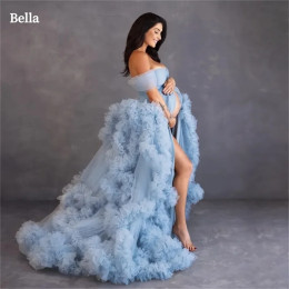 Женское Тюлевое Платье Bella Philosophy, синее ТРАПЕЦИЕВИДНОЕ свадебное платье с высоким и низким вырезом, элегантное платье на шнуровке, 2024