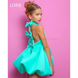 LORIE Тиффани трапециевидной формы сзади и 3 бантами для девочек, скромное платье для маленьких девочек, атласные платья без рукавов для маленьких девочек, подарок по индивидуальному заказу, 2025