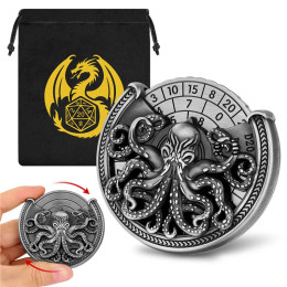 Креативный дизайн осьминога, ролевые игры, вертушка для игральных костей, металлический ролик для игральных костей 7-в-1, игровой аксессуар для ролевых игр, свадебный подарочный набор