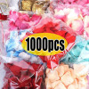 1000 шт. искусственные поддельные лепестки роз, красочные красные, белые, золотые лепестки роз, цветы для романтической свадебной вечеринки, украшения
