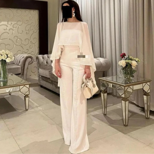 Вечерние платья до пола Fashionvane, женская одежда из Саудовской Аравии, Комбинезоны для гостей свадьбы, без бретелек, брючные костюмы для выпускного вечера, наряды