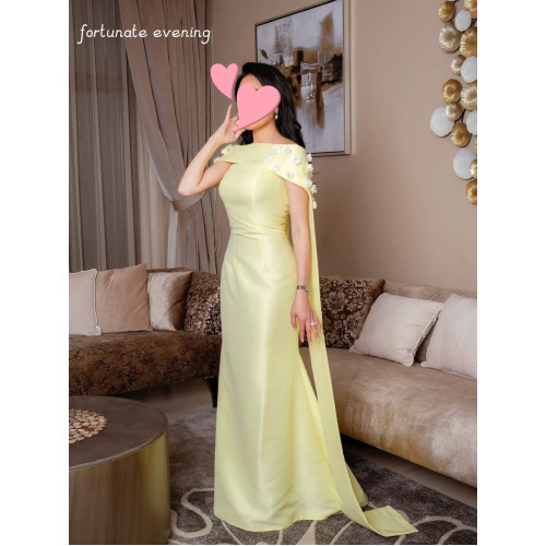 Удачное вечернее элегантное винтажное платье с желтыми цветами и бусинами с вырезом лодочкой на заказ, платье для выпускного вечера, вечерние платья