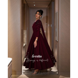 Lorrtta индивидуальное платье Eid платья для Quinceanera Grace элегантные платья свадебное платье с длинными рукавами вечернее платье халат для выпускного вечера