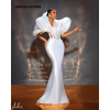 Тюлевые рюши с открытыми плечами, белые вечерние платья Aso Ebi, женское вечернее платье в африканском стиле, 2024, элегантное свадебное платье по индивидуальному заказу