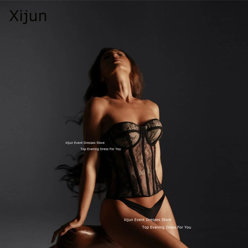 Xijun Sexy Lace Corset Sweetheart Shapewear For Formal Evening Dresses Prom Dresses Fishbone Illusion Party Dresses Customized
