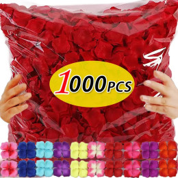 1000 шт. искусственные поддельные лепестки роз красочные имитационные шелковые лепестки роз на День святого Валентина свадебная вечеринка романтическое украшение