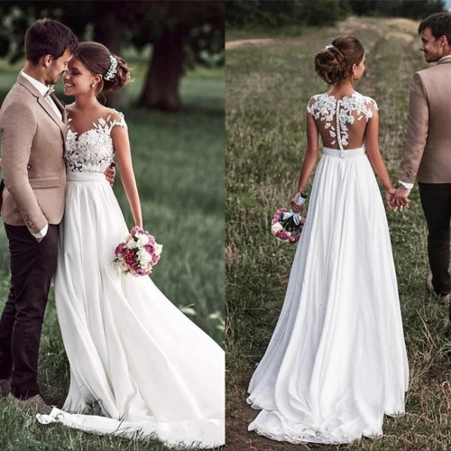 Индивидуальное платье Mariage платье Boho Beach Robe De Mariée Bride To Be Кружевное элегантное свадебное платье Длинное платье невесты Vestido De Novia