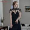 TOPQUEEN G09 Свадебный топ с черными кристаллами, свадебное болеро, украшения на плечо, свадебные палантины, женская элегантная куртка «сделай сам»