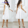 Vestidos De Novia Элегантное кружевное короткое свадебное платье по индивидуальному заказу для невесты с короткими рукавами до колена и аппликациями для выпускного вечера, платья невесты