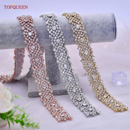 TOPQUEEN S28B, ручная работа, свадебные кристаллы, отделка, блестящие стразы, аппликация, сделай сам, железо, на ремни свадебного платья, украшение, блестящий патч