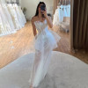 LORIE винтажное свадебное платье русалки трапециевидной формы без бретелек с рюшами милое бальное свадебное платье принцессы блестящее платье невесты по индивидуальному заказу