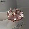 Xijun Современные розовые вечерние платья с бантом на бретельках с открытыми плечами, платья для выпускного вечера, милые вечерние платья для дня рождения по индивидуальному заказу