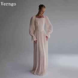 Verngo шифоновое вечернее платье цвета слоновой кости трапециевидное платье для выпускного вечера женское скромное платье для торжественных случаев элегантные вечерние платья по индивидуальному заказу