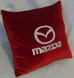 Подушка Mazda красная