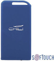 Зарядное устройство 'Theta', 6000 mAh, 2 выхода USB, темно-синий, покрытие soft touch