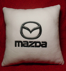 Подушка Mazda белая